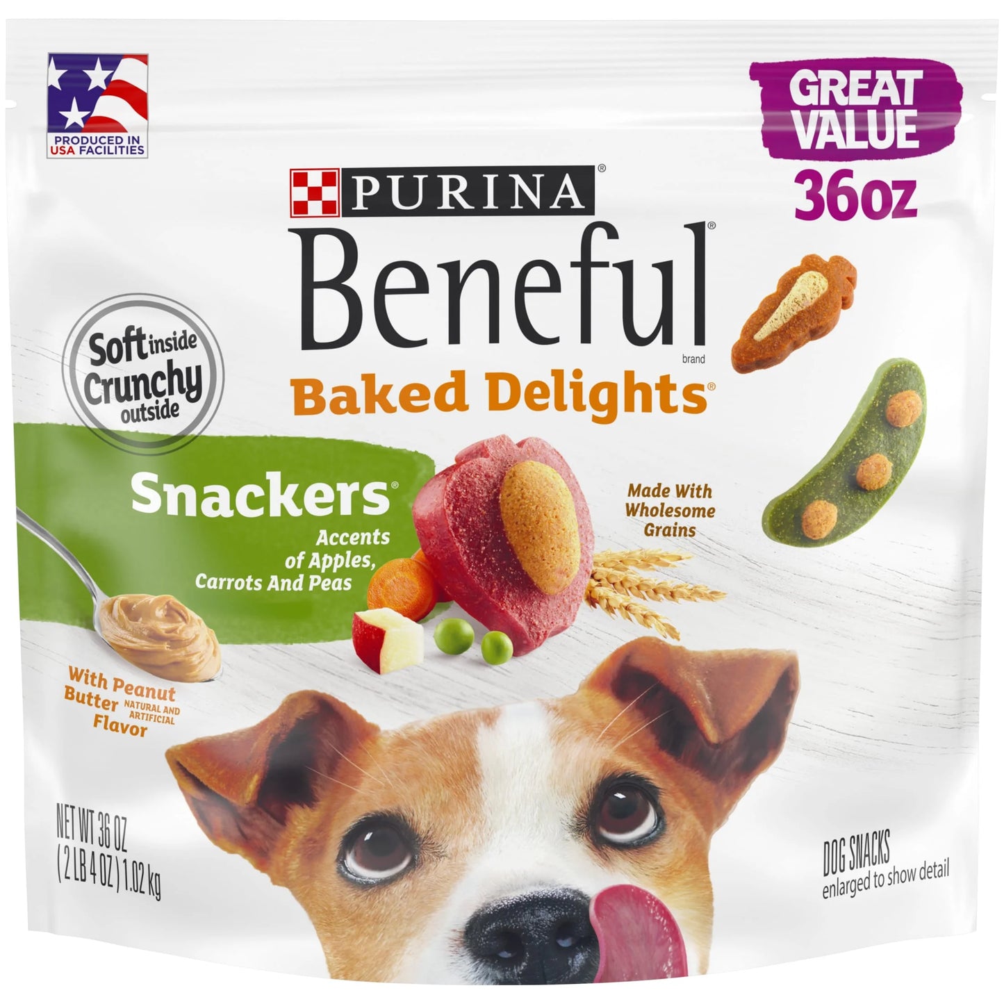 (4 Pack)  Beneful Dog Training Treats for Dogs, Baked Delights Snackers