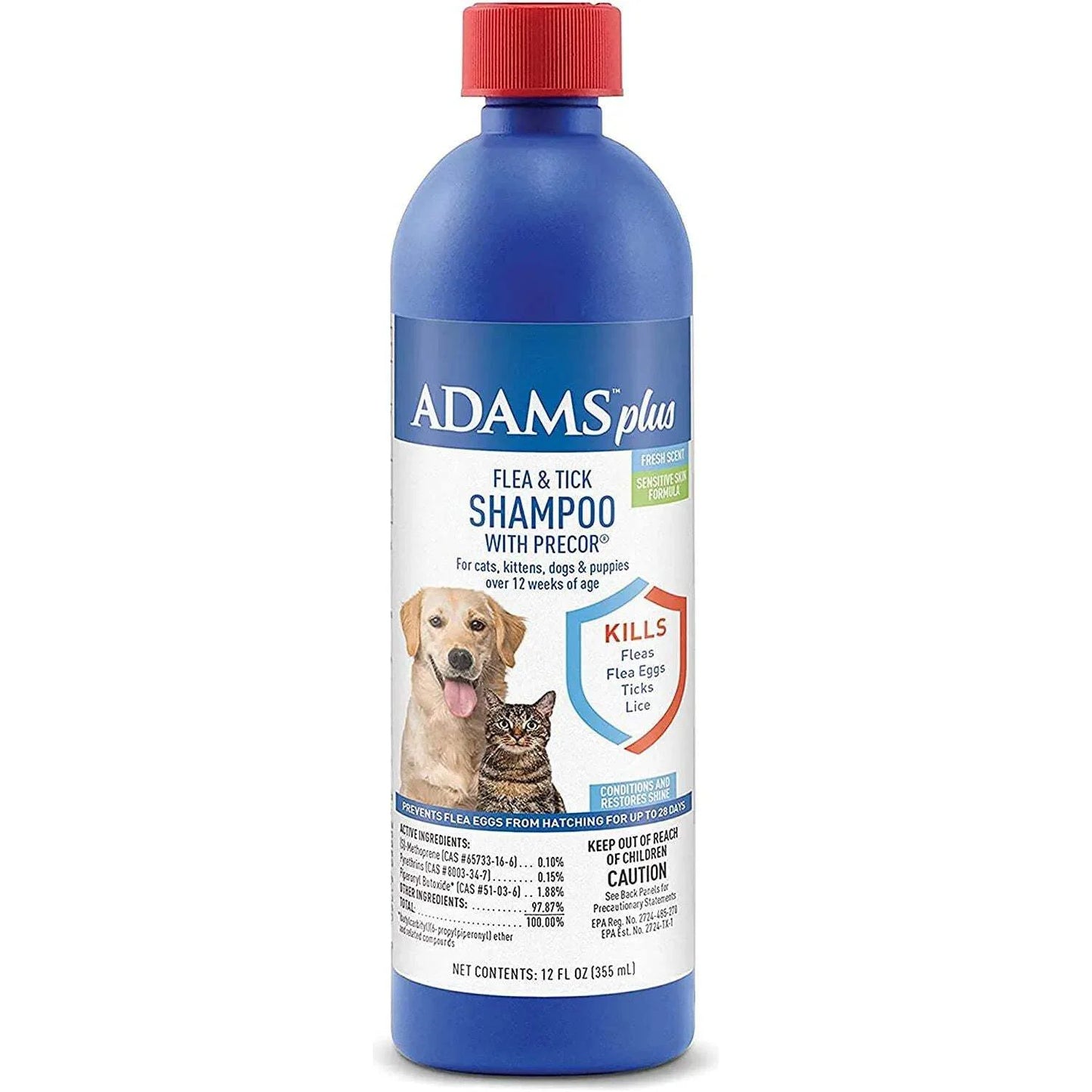 plus Flea & Tick Shampoo with Precor 12 Fluid Ounces