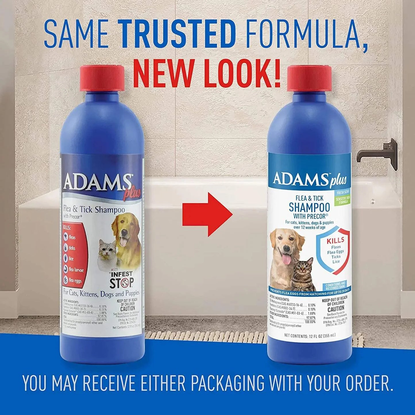 plus Flea & Tick Shampoo with Precor 12 Fluid Ounces