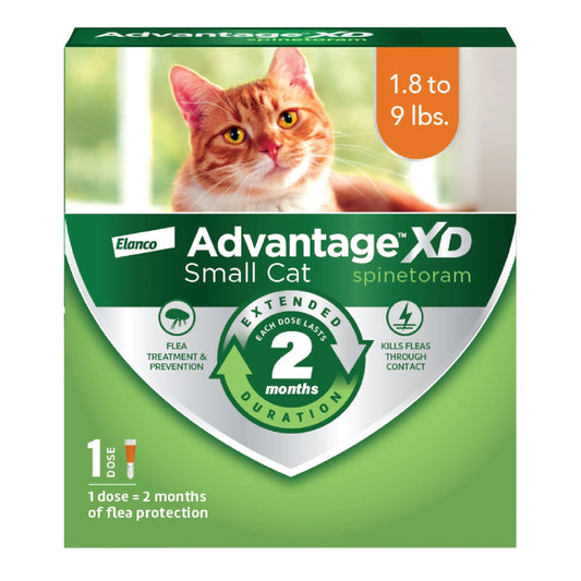 Small Cat 2-Month Flea Prevention for Cats 1.8-9Lbs, 1 Dose (2-Months)