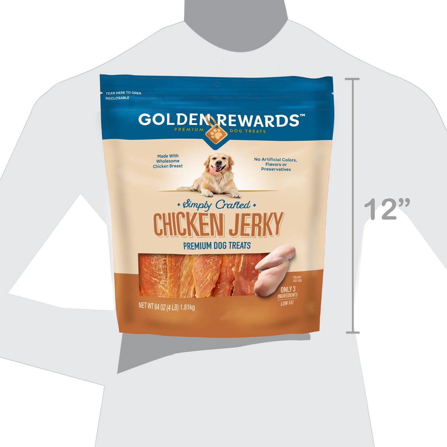 Chicken Jerky Premium Dog Treats, 64 Oz