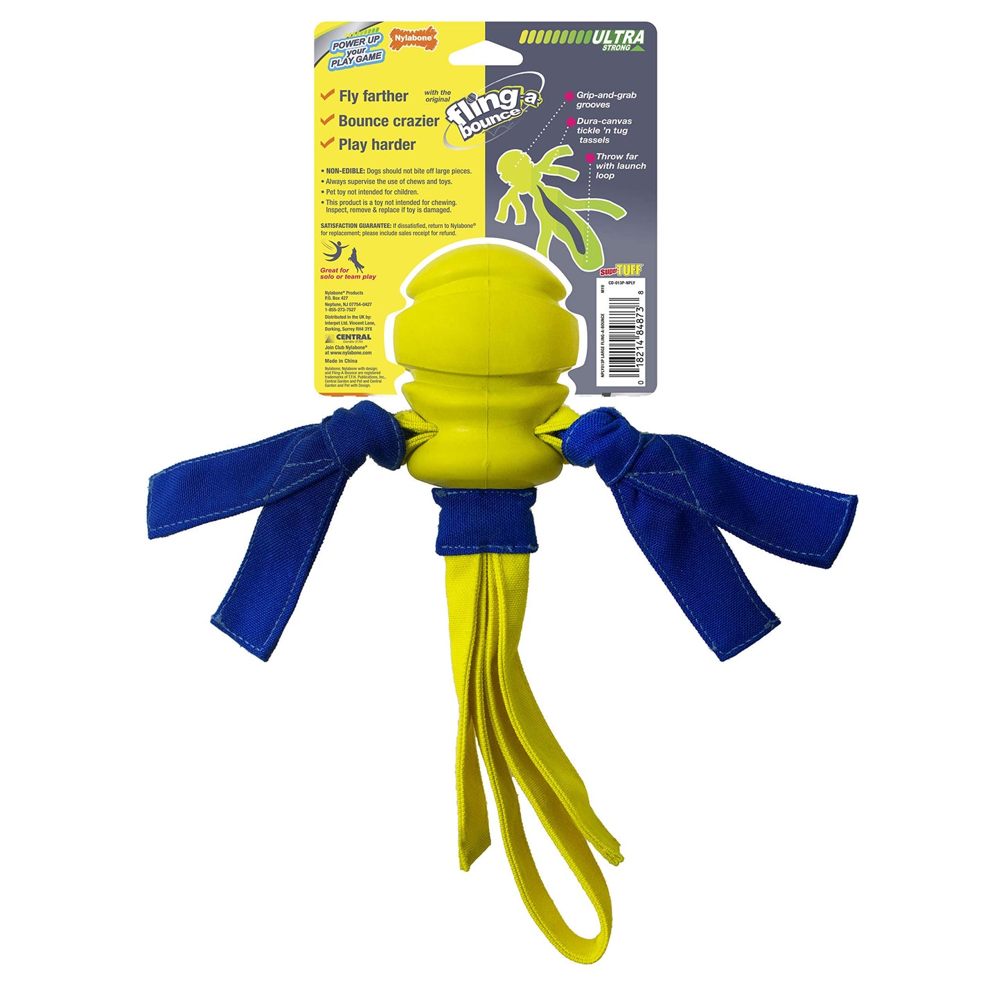 Nylabone Power Play Crazy Ball Interactive Play Toy, Fetch Ball Toy for Dogs, Large (1 Count)