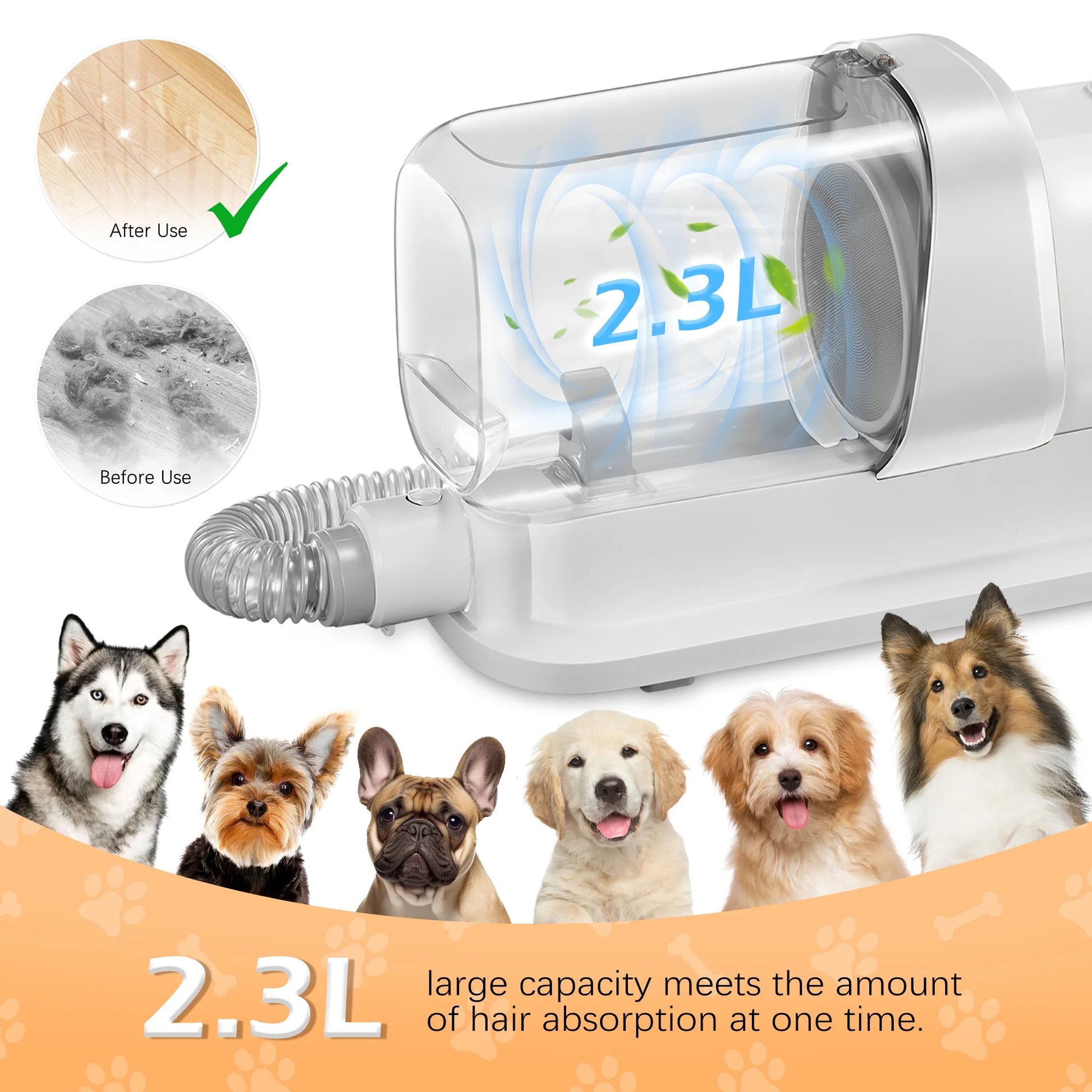 Dog Grooming Vacuum,4-In-1 Kit,Low Noise Dog Clippers and Grooming Supplies,9-Pack