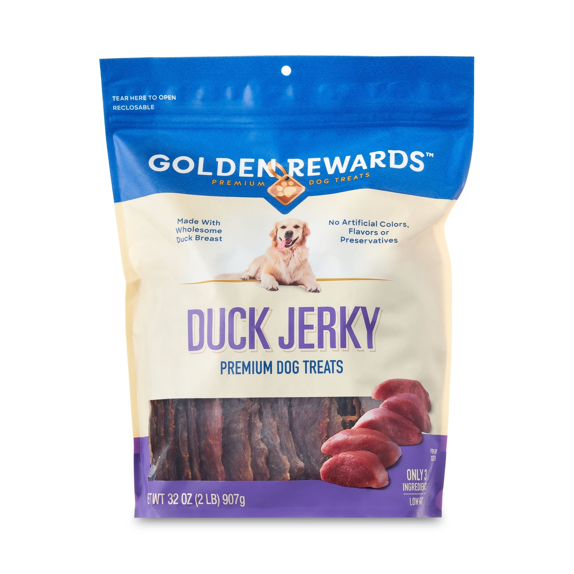 (2 Pack)  Duck Jerky Premium Dog Treats，32 Oz