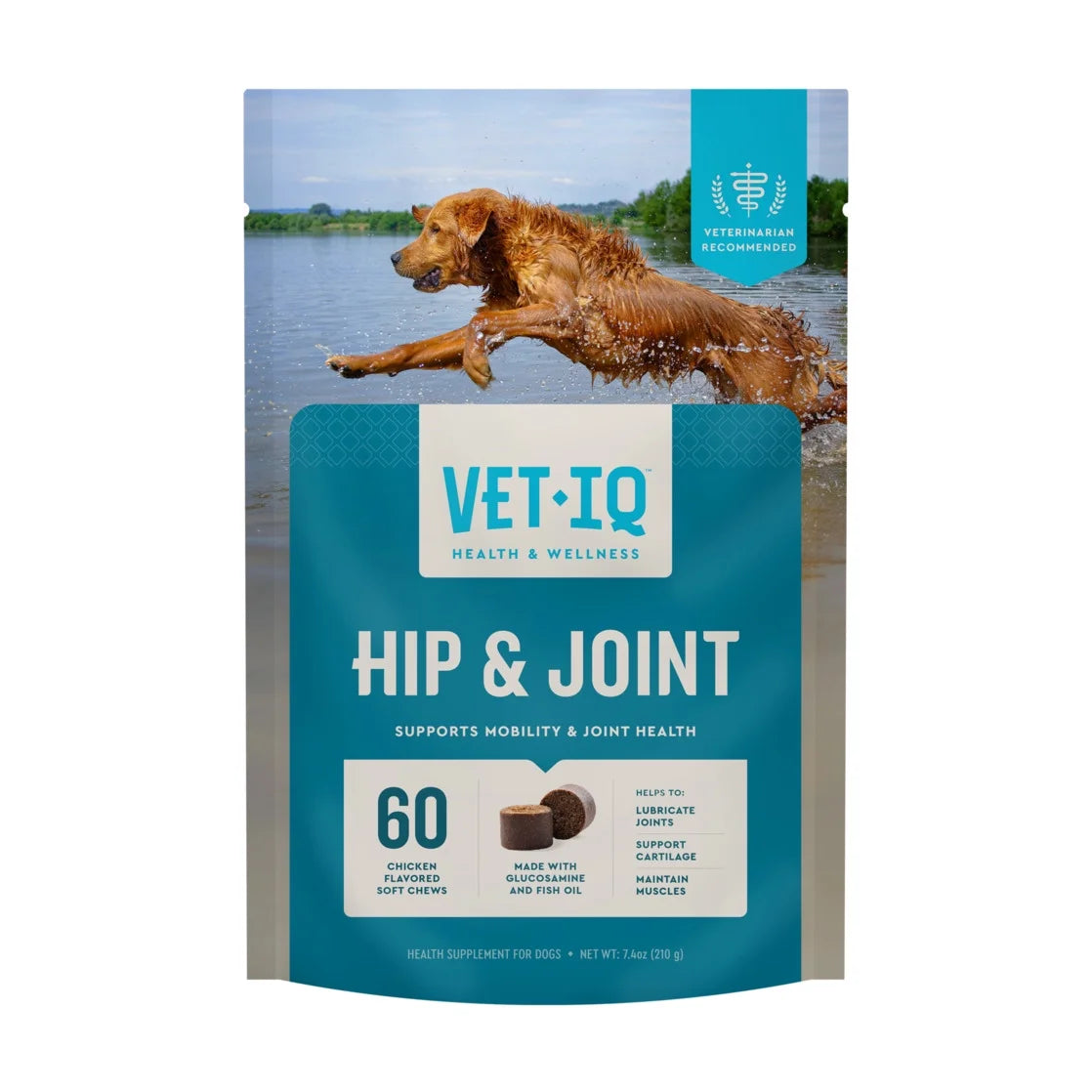 Hip & Joint Supplement for Dogs, Chicken Flavored Soft Chews, 7.4 Oz