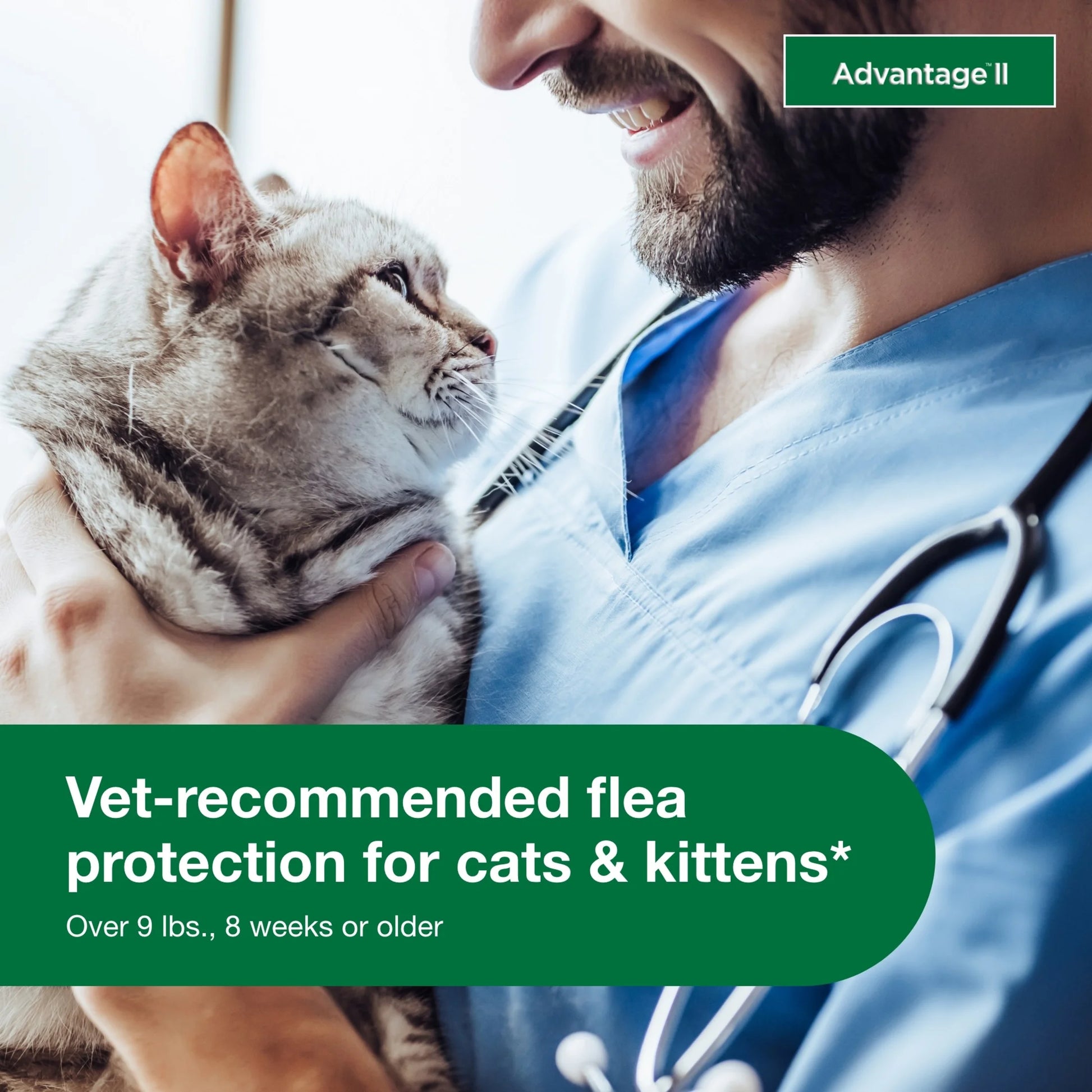(3 Pack)  Vet-Recommended Flea Prevention for Large Cats 9 Lbs+, 2-Monthly Treatments
